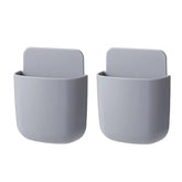 Wall Mounted Storage Box Mobile Phone Plug Holder Stand Rack Remote Control Storage Organizer Case For Air Conditioner TV
