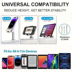 Desk Mobile Phone Holder Stand For iPhone 16 15 iPad Xiaomi Adjustable Desktop Tablet Holder Universal Table Cell Phones Stand
