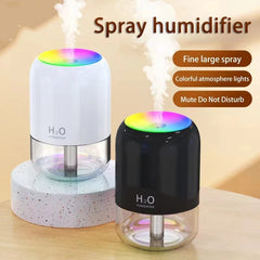 Mini Air Humidifier Household Quiet Moisturizing Bedroom Office Desktop Usb Small New Colorful Atmosphere Light Spray