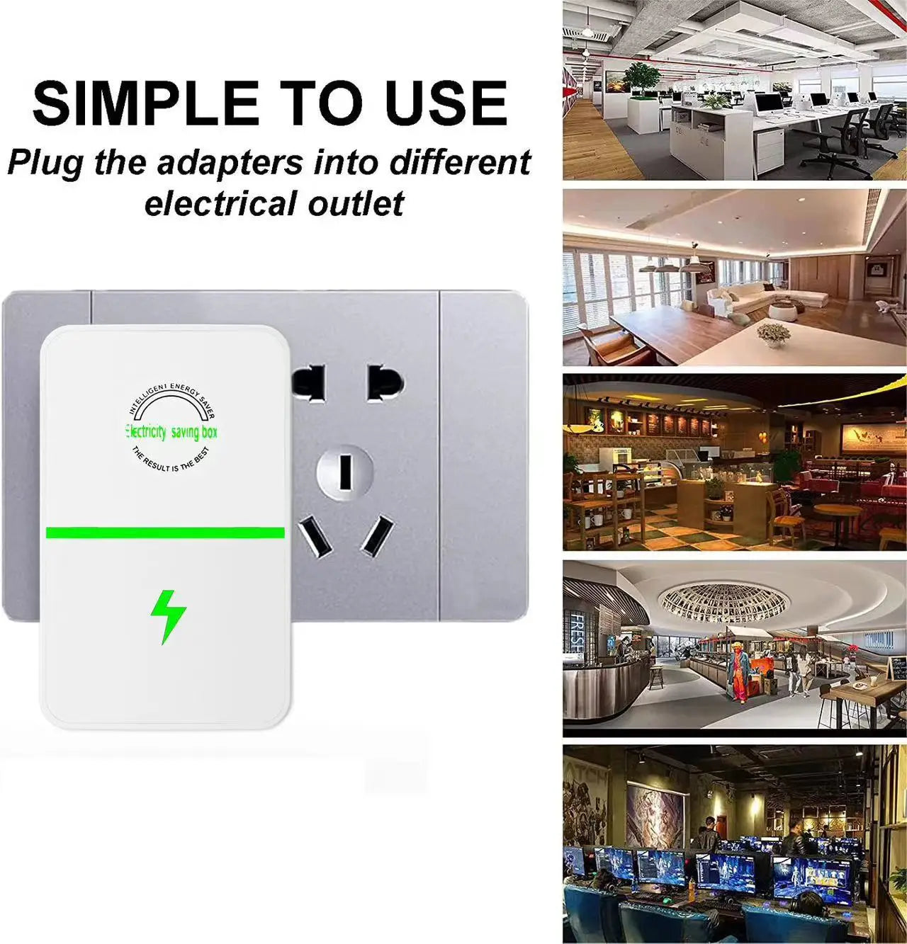 Electricity Saving Box Smart Power Saver Intelligent Power Factor Saving Device Cost Reducing Home Office EU/US Plug 2025 New