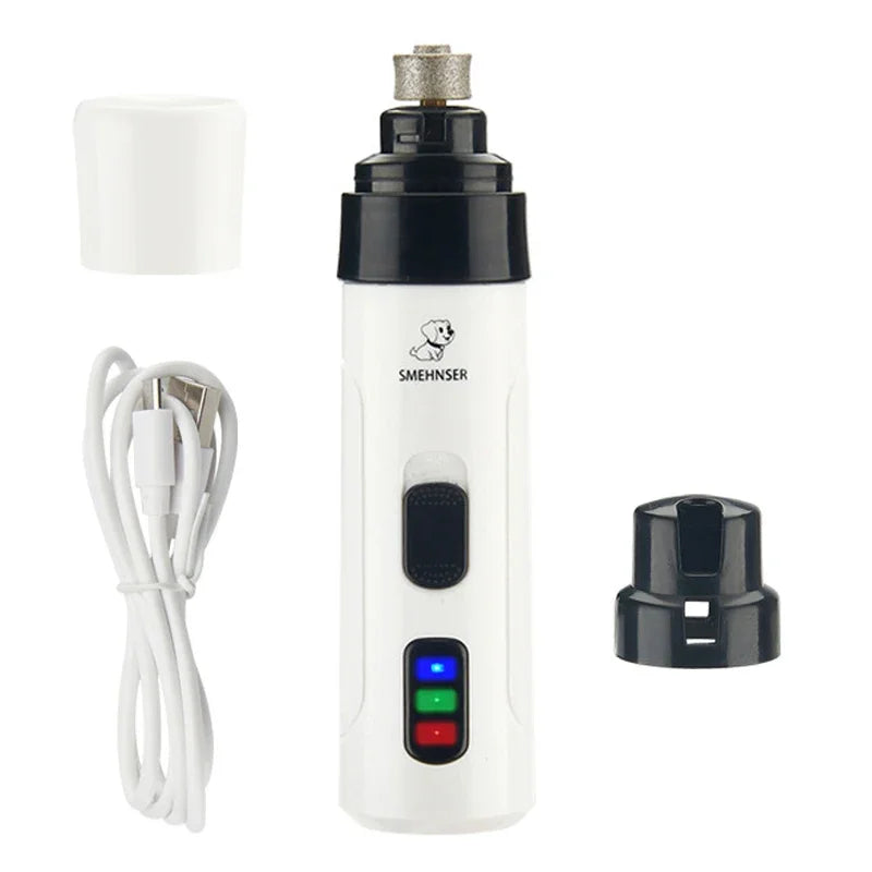 Dog Nail Grinders Painless USB Charging  Rechargeable Pet Nail Clippers Quiet Electric Dog Cat Paws Nail Grooming Trimmer Tools