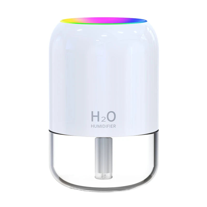 Mini Air Humidifier Household Quiet Moisturizing Bedroom Office Desktop Usb Small New Colorful Atmosphere Light Spray