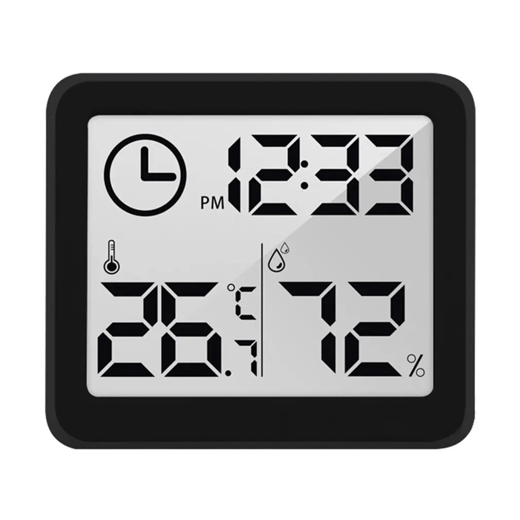 Thermohygrometer Ultra-thin Simple Smart Home Electronic Digital Thermometer Hygrometer LCD Digital Wall Clock
