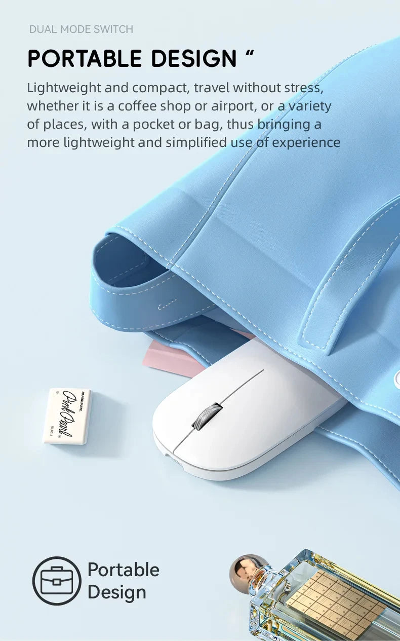 Silent Click Wireless Mouse Type-C Charging Portable Office Ergonomic Laptop Universal Lightweight Office Game No-Noise General