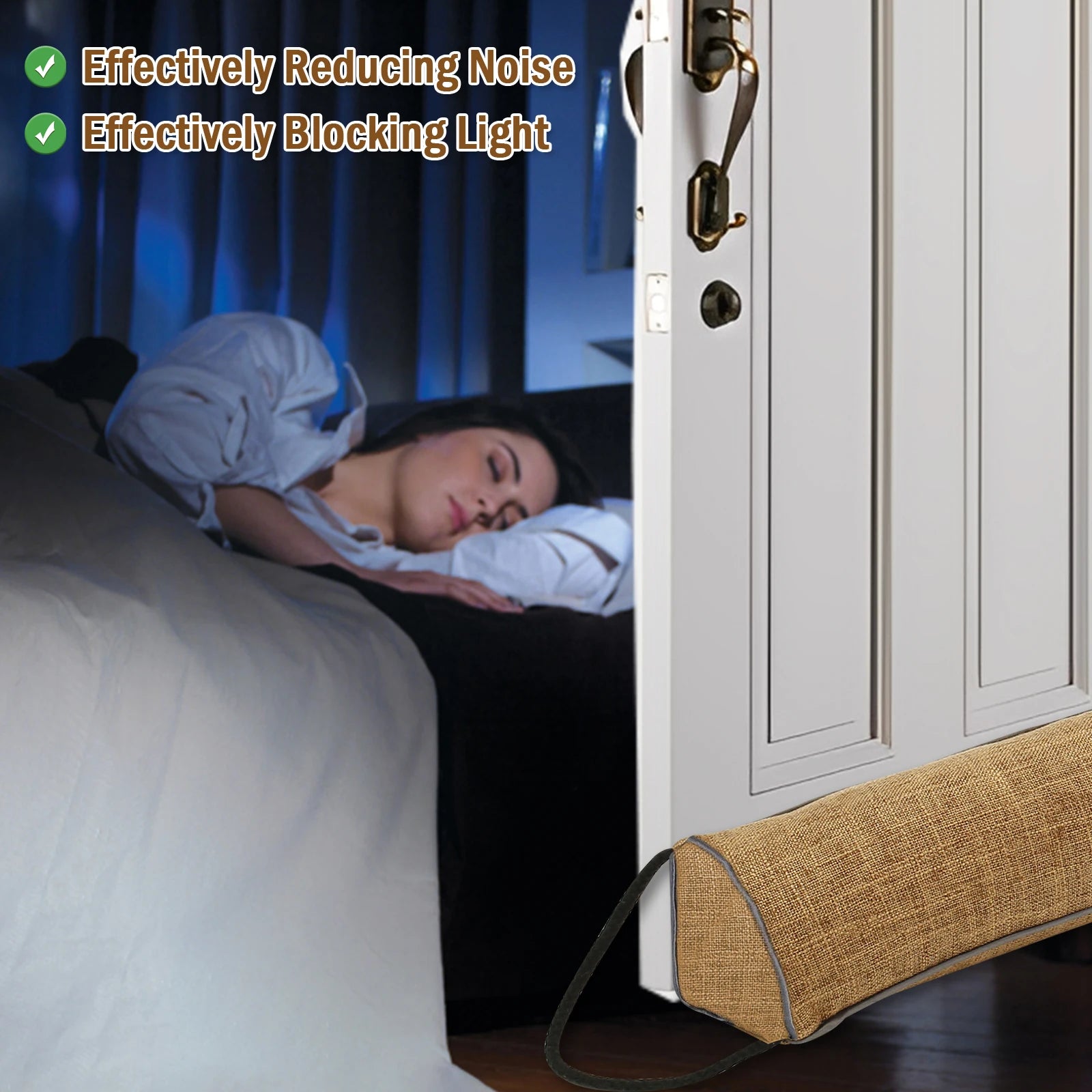 1/2Pcs Under Door Draft Stopper 92cm Heavy Triangular Duty Door Draft Blocker with Hanging Loops for Under Door Noise Blocker