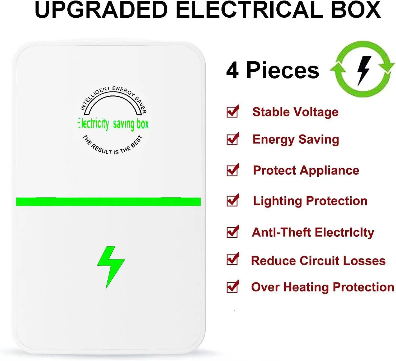 Electricity Saving Box Smart Power Saver Intelligent Power Factor Saving Device Cost Reducing Home Office EU/US Plug 2025 New