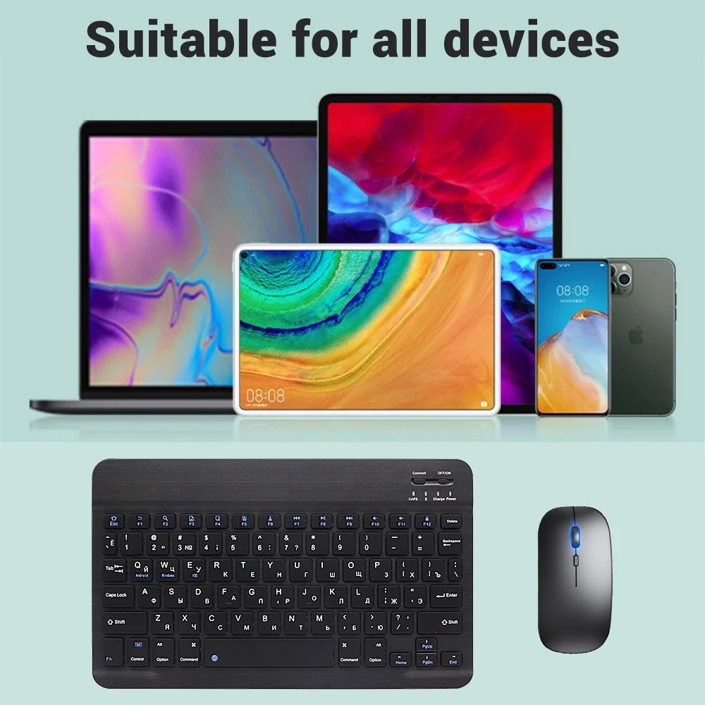 Ultra-Slim Bluetooth-compatible Keyboard Portable Mini Wireless Keyboard for iPad iPhone Tablet Phone Smartphone iOS Android Win