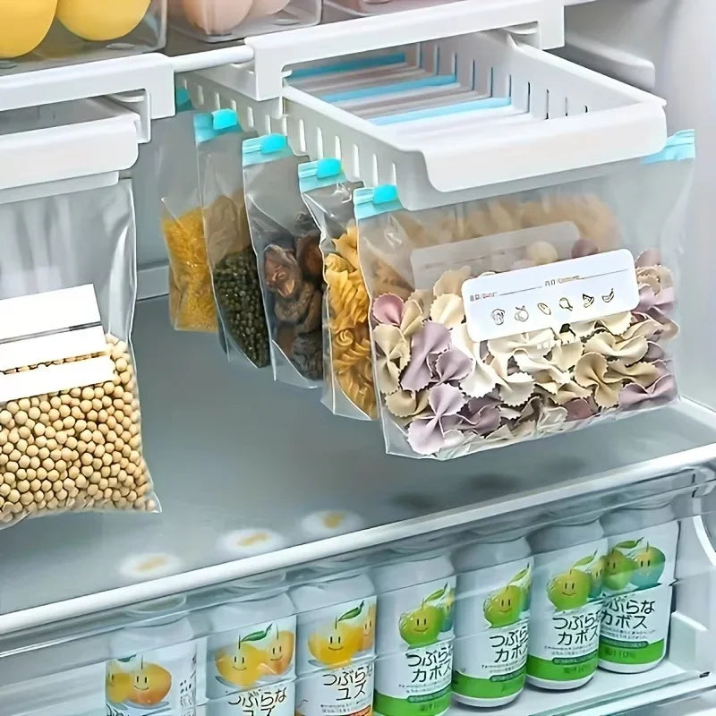 45PCS Silicone Food Storage Leakproof Reusable Stand Up Zip Shut Bags Cup Fresh Food Storage Bag Refrigerator Fresh Wrap
