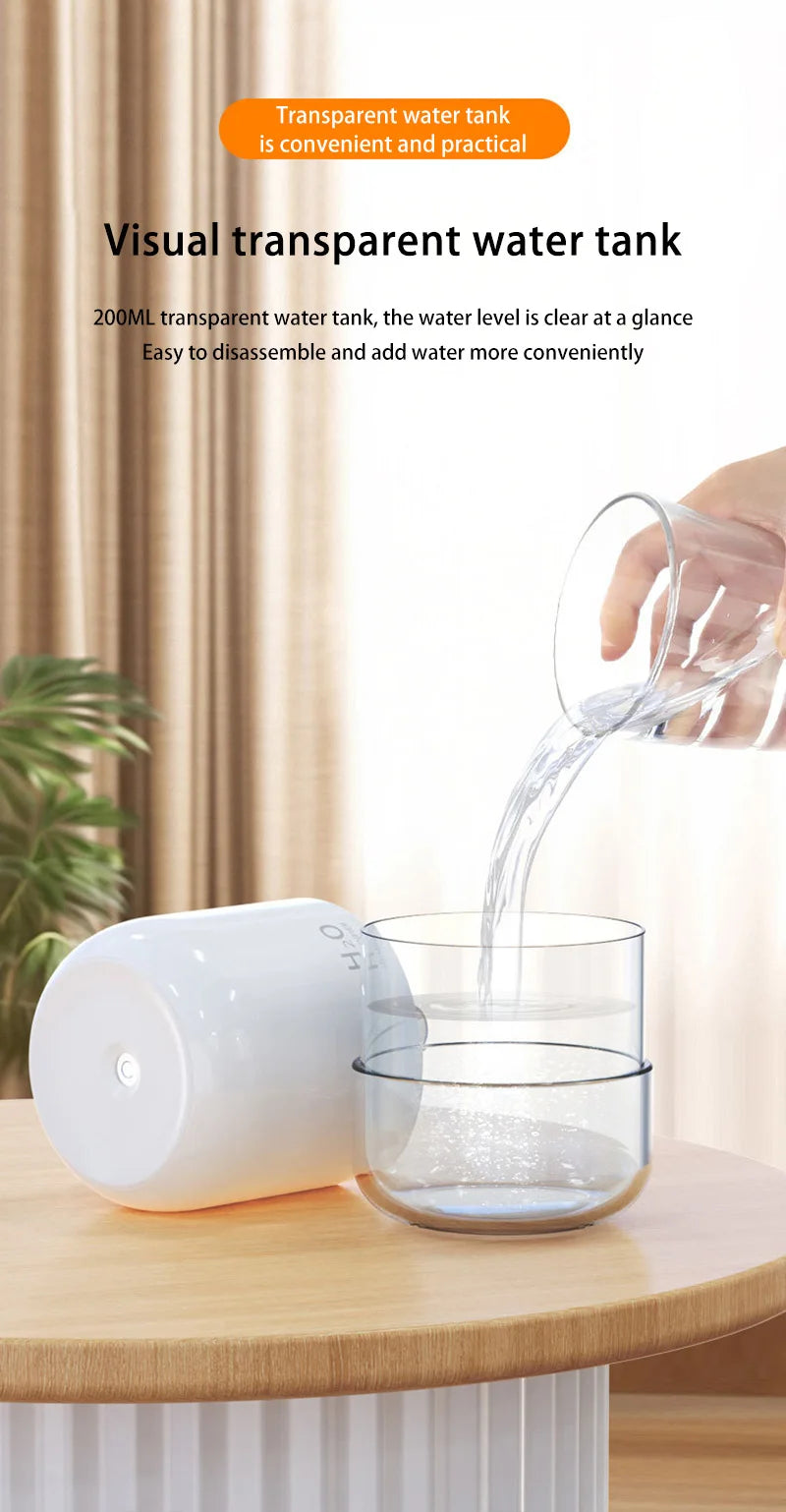 Mini Air Humidifier Household Quiet Moisturizing Bedroom Office Desktop Usb Small New Colorful Atmosphere Light Spray