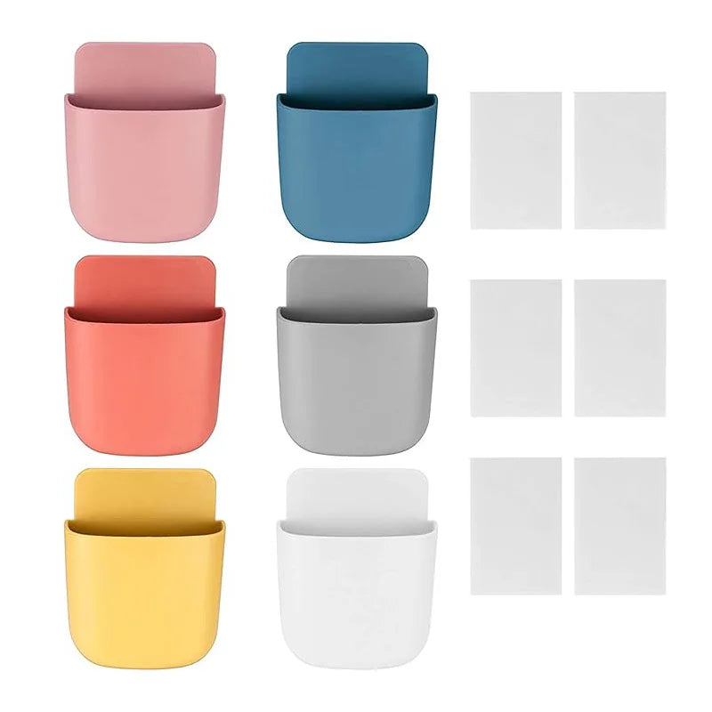 Wall Mounted Storage Box Mobile Phone Plug Holder Stand Rack Remote Control Storage Organizer Case For Air Conditioner TV