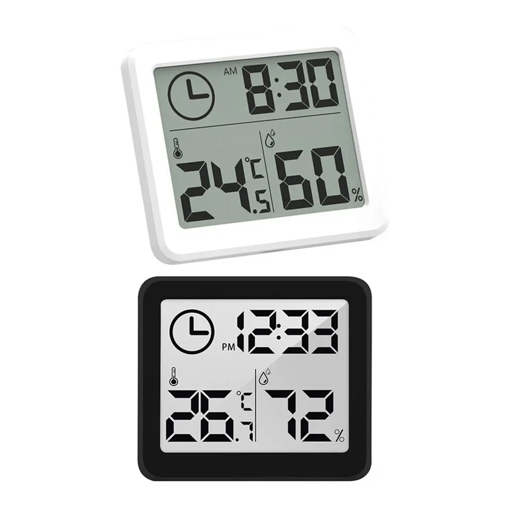 Thermohygrometer Ultra-thin Simple Smart Home Electronic Digital Thermometer Hygrometer LCD Digital Wall Clock