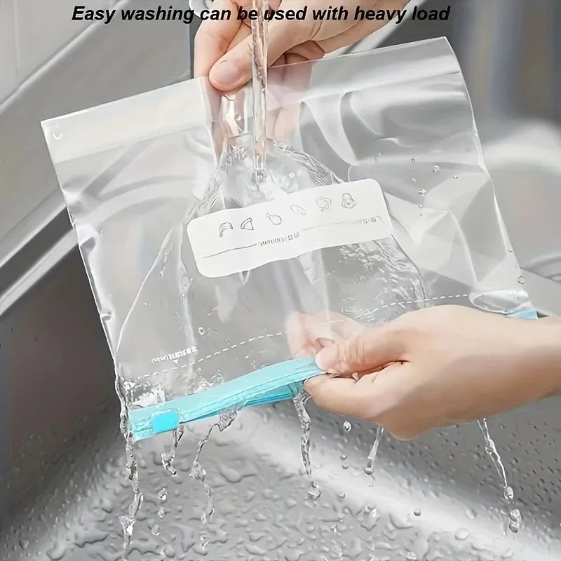 45PCS Silicone Food Storage Leakproof Reusable Stand Up Zip Shut Bags Cup Fresh Food Storage Bag Refrigerator Fresh Wrap