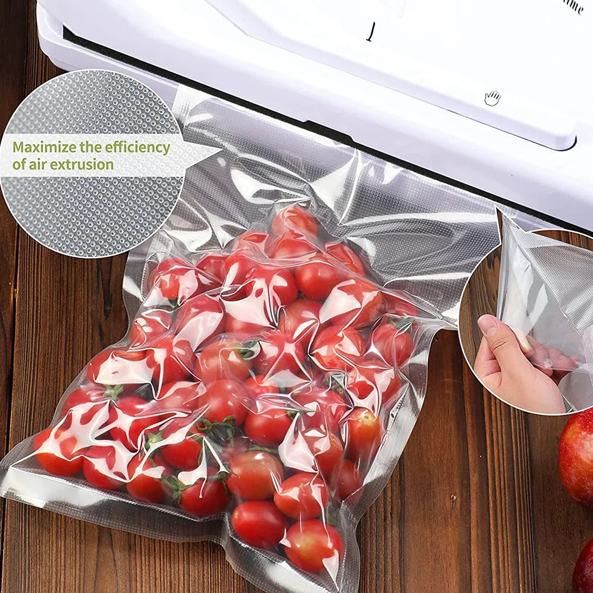 Vacuum Food Saver Sealer Bags Rolls 12/15/20/25/28/cm Sous Vide Storage Packaging bag for Meat Fruits Vegetables Nuts